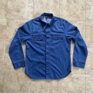 Vintage Mann denim button up shirt